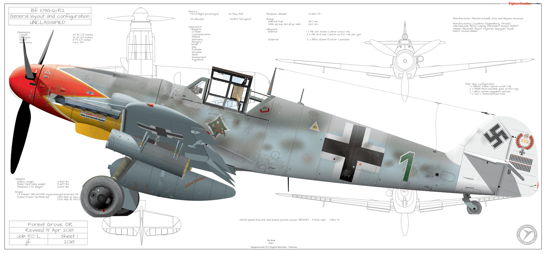その他 Messerschmitt Bf 109G Asisbiz Messerschmitt Bf 109G6R3 7.JG1 White 1 Heinrich
